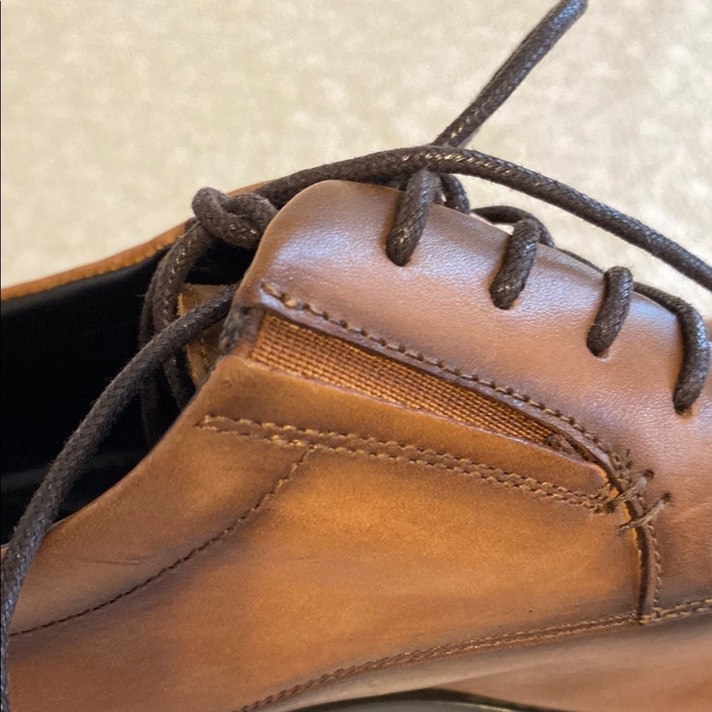 Aldo Brown Distressed Leather Oxford Shoes Business Corporate Formal Vintage - Picture 3 of 11